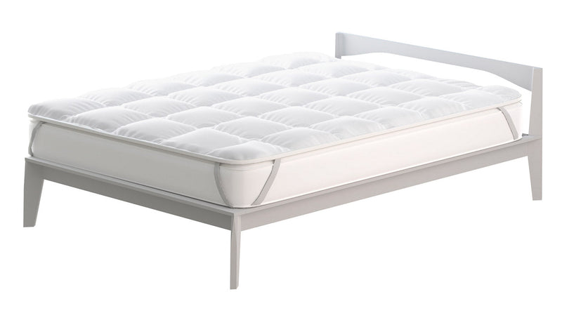 Topper Trapuntato 300 gr/mq con Elastici Basic Bianco Varie Misure