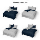 Copripiumino con Sacco e Federe Doubleface Blu Scuro\/Grigio Chiaro