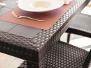 Tavolo Houston 150x90x74 h cm in Wicker Marrone