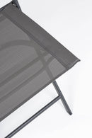 Set 4 Sedie da Giardino 46x58x80 cm in Acciaio e Textilene Martinez Antracite