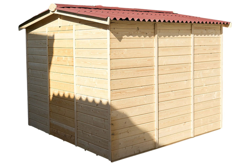 Casetta Box da Giardino 2,4x2,4 m con Pavimento in Legno Picea Massello 16mm Eden