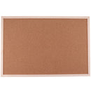 Bacheca in Sughero Rettangolare con Cornice in Legno da Parete 60x40x1.6 cm