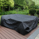 Set Salotto da Giardino 240x186x70 cm ad Angolo con Tavolo in Rattan Marrone
