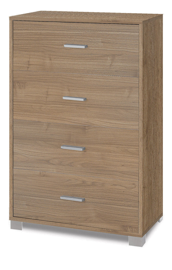 Cassettiera 4 Cassetti 70x112x41 cm Noce Stelvio online