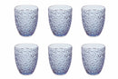 Set 6 Bicchieri Ø8,5x10 cm in Vetro Villa d'Este Home Tivoli Gemma Azzurri