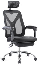 Sedia Presidenziale da Ufficio Schienale Reclinabile in Tessuto Nera