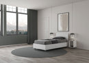 Letto Singolo Ankel Testata Doghe Dritta  Bianco Frassino Varie Misure