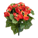 Set 3 Bouquet Artificiale di Begonia Altezza 28 cm 