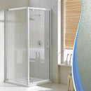 Box Doccia Angolare 80x90 cm 1 Anta Battente in Cristallo Opaco 6mm H198 Fosterberg Aalborg Duo