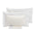 Housse de couette double avec sac et taies d'oreiller Bords en Satin Garrini Eveline Ivoire / Blanc