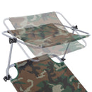 Lettino Prendisole Tettuccio Parasole Sdraio Mare 3 Posizioni Pieghevole Camo