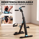 Pedaliera per Riabilitazione Pieghevole 50x45x97 cm con Display LCD e Rulli Massaggianti in Acciaio e PP      