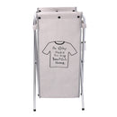 Cesto Portabiancheria in tessuto sacco grigio pieghevole cm 29x33,5xh66