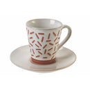 Set 4 Tazzine da Caffè con Piattino Ø6,5x6 cm in Gres VdE Tivoli 1996 Geometry