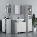 Mobile Sottolavello da Bagno 60x30x60cm 2 Ante Decorate Bianco  