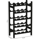 Cantinetta Portabottiglie di Vino  20 Posti in Legno Bambù Bianco   