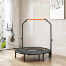 Mini Trampolino Fitness Ø114 cm Pieghevole con Manubrio Regolabile in Altezza Arancione e Nero      