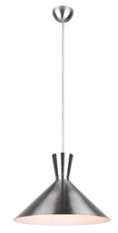 Lampada a Sospensione da Interno Attacco E27 in Metallo Nichel Satinato 