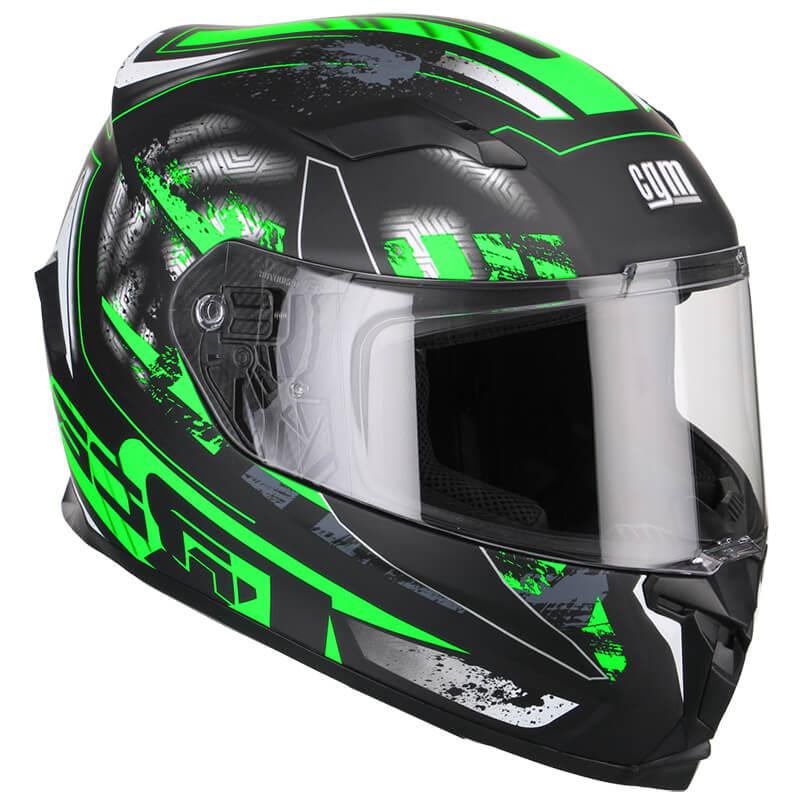 Casco Integrale per Scooter Visiera Lunga CGM Jerez 307G Verde Fluo Opaco XS - (53-54 cm)