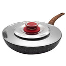 Kit 4 Coperchi Magici Antiodore Ventur Magic Ø25, Ø27, Ø31, Ø35 cm Cooker in Acciaio Inox Pomello Rosso