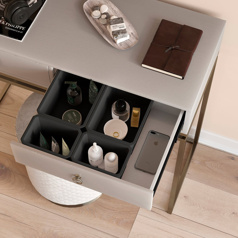 Contenitori Organizer Cassetti da Bagno 6 Cubi in Tecnoplastica Emuca Tidy Grigio Antracite