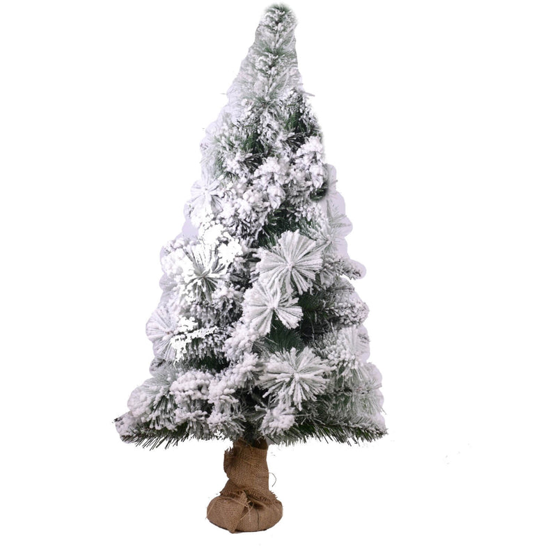 Albero di Natale Artificiale H90cm Pet Verde Innevato