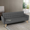Divano Letto Clic Clac 172x86x80 cm in Tessuto Grigio Scuro