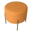 Pouf Poggiapiedi Ø40 cm in Tessuto Kate Arancio