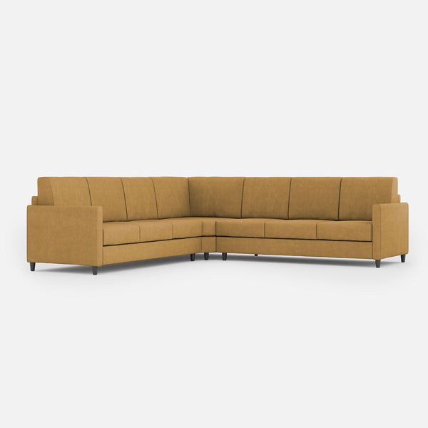acquista Canapé d'angle Karay 7 places 281x281x85 cm en tissu ocre