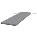 Cuscino per Sdraio e Lettino Prendisole  con Lacci di Fissaggio  in Tessuto Grigio Chiaro