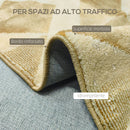 Tappeto Moderno da Soggiorno 230x160 cm Ipoallergenico e Lavabile con Effetto 3D in Polipropilene Giallo  