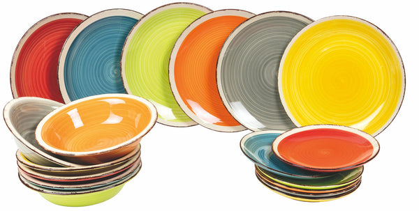 online Service de table 18 pièces en grès VdE Tivoli 1996 Viareggio Multicolore