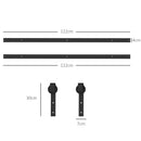 Kit Porta Scorrevole 90kg max Salvaspazio 244x0,5x4 cm in Acciaio al Carbonio con Accessori Nero