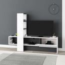 Mobile TV 1 Anta 180x38x138 cm in MDF Troya Bianco e Antracite