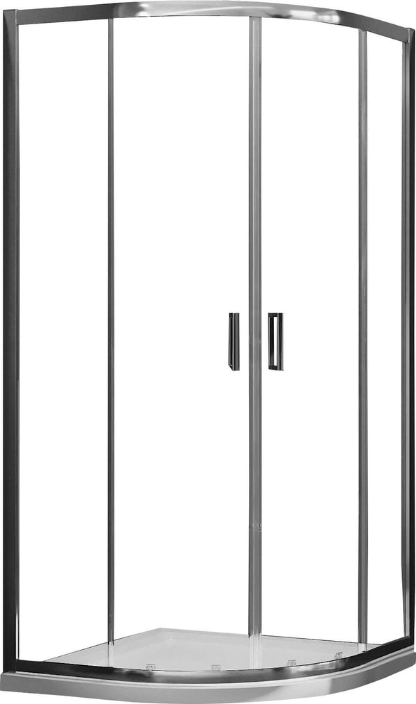 Cabine de douche semi-circulaire 2 portes coulissantes en cristal transparent 6mm H185 Fosterberg Dragor Différentes tailles acquista