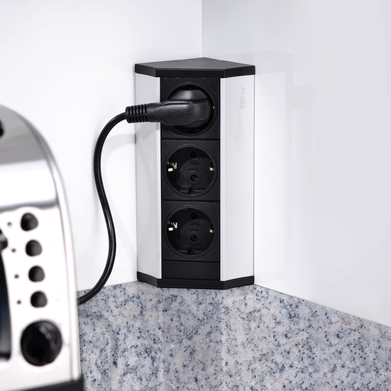 Multipresa Dock in Alluminio e Plastica Emuca 