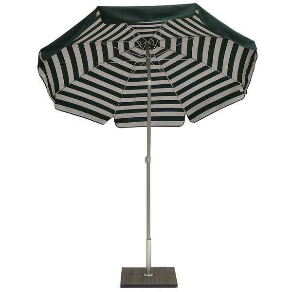 sconto Parasol de Jardin Ø2 m Mât Ø33 mm en Acier Maffei Venezia Duplex Vert/Blanc et Vert