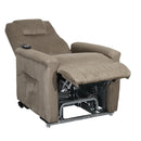 Poltrona Relax Elettrica Kalika con Alzapersona Lift 1 Motore in Microfibra Marrone Chiaro