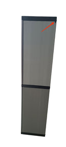 Armadio Portascope da Esterno 68x40x165 cm 2 Ante 4 Ripiani in Resina Grigio    