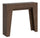 Console Extensible 90x25/181 cm Panneaux Étroits Mélamine Noyer