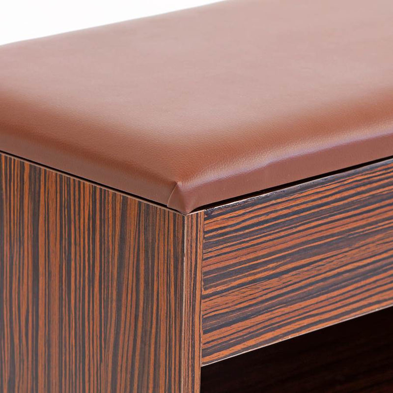 Scarpiera Panca 60x30x42 cm in Legno Melaminico Scuro