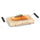 Assiette à sel rectangulaire avec cadre en métal Bisetti