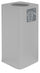 Poubelle de collecte 38x38xh80 cm en acier peint avec couvercle basculant blanc