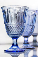 Set 6 Calici Ø8,5x10 cm in Vetro Villa d'Este Home Tivoli Elegance Blu