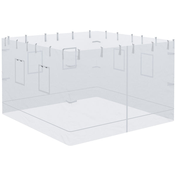 acquista Pareti per Gazebo 3 Pezzi 300x195 cm in Rete di Nylon Bianco