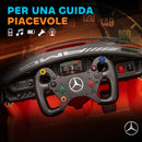 Macchina Elettrica Bambini 3-8 Anni Licenza Ufficiale Mercedes AMG 12V con Telecomando Luci LED Arancione      