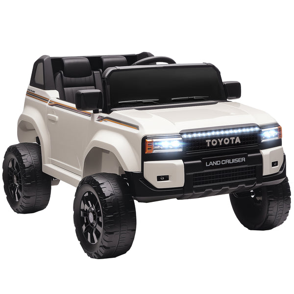 Macchina Elettrica per Bambini Toyota Land Cruiser 12V con Telecomando Età 3-6 Anni Bianco prezzo