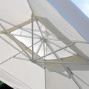 Ombrellone da Giardino Decentrato in Alluminio 3X3m con Manovella Vorghini ConTract Bianco e Ecrù