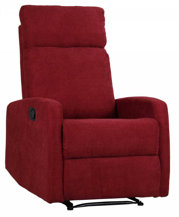 Fauteuil Relax Manuel en Tissu Bordeaux sconto