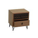 Comodino 2 Cassetti in Legno Budapest
